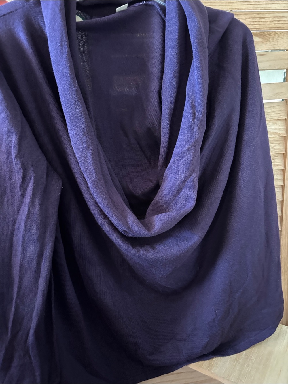525 America Deep Purple Draped Sweater Large